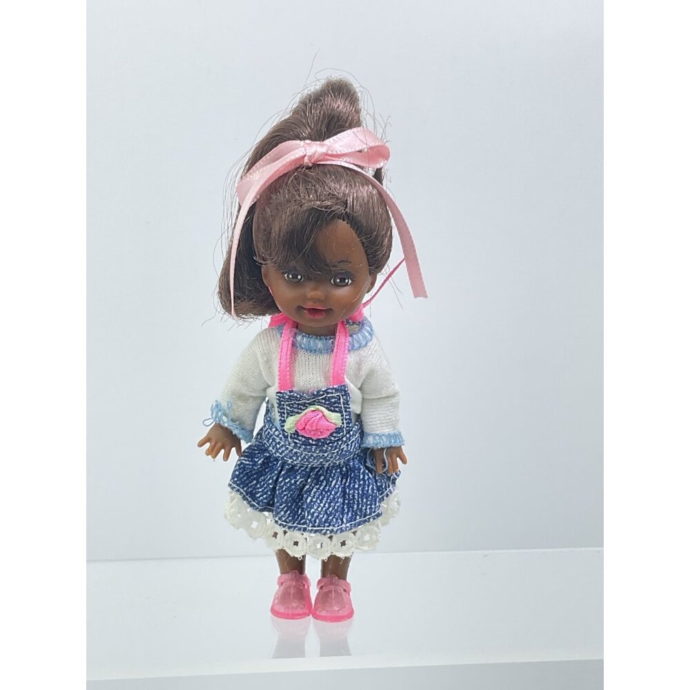 1995 Mattel Baby Sister Kelly Doll Strollin Fun Barbie With Waving Hand & Pink B